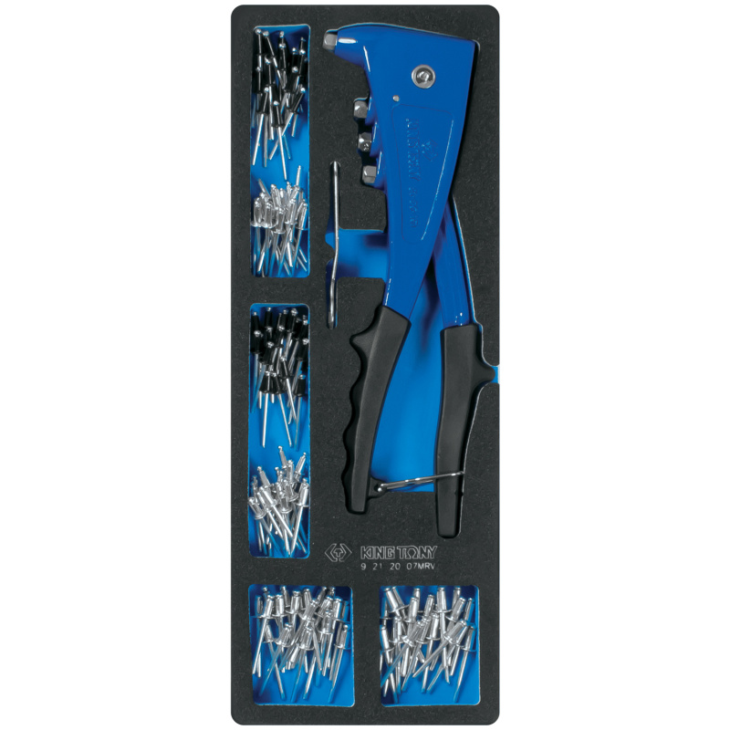 KING TONY Заклепочник с набором заклепок, ложемент, 121 предмет 9-21-20-07MRV