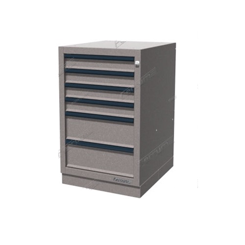 Тумба верстачная с 6 ящ. и ц/замком, с напр. на развернутом подшипнике 600х500х820мм 01.406R-9007