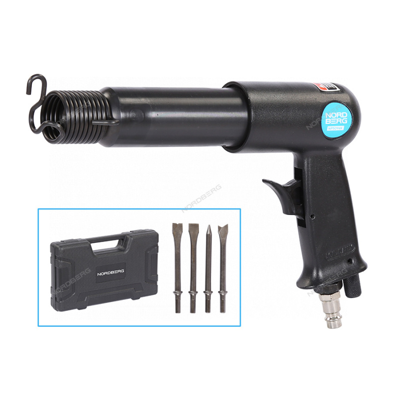 Пневмозубило 250 мм с комплектом насадок в кейсе NORDBERG NP5094K