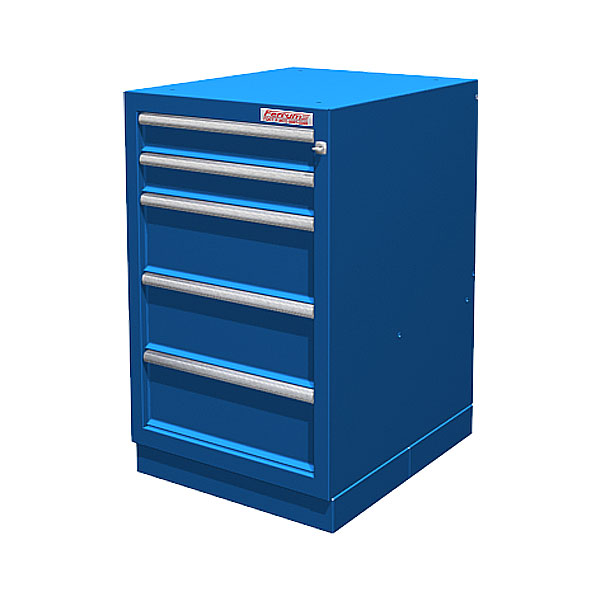 Тумба верстачная с 5 ящ., и ц/замком, с напр. на развернутом подшипнике 01.405R-5015 синий