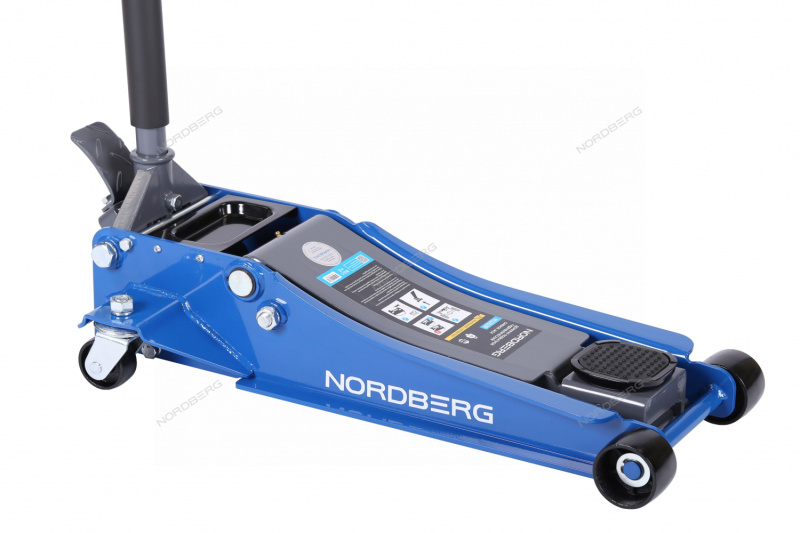Домкрат подкатной 4 т, низкий подхват, педаль NORDBERG N32039